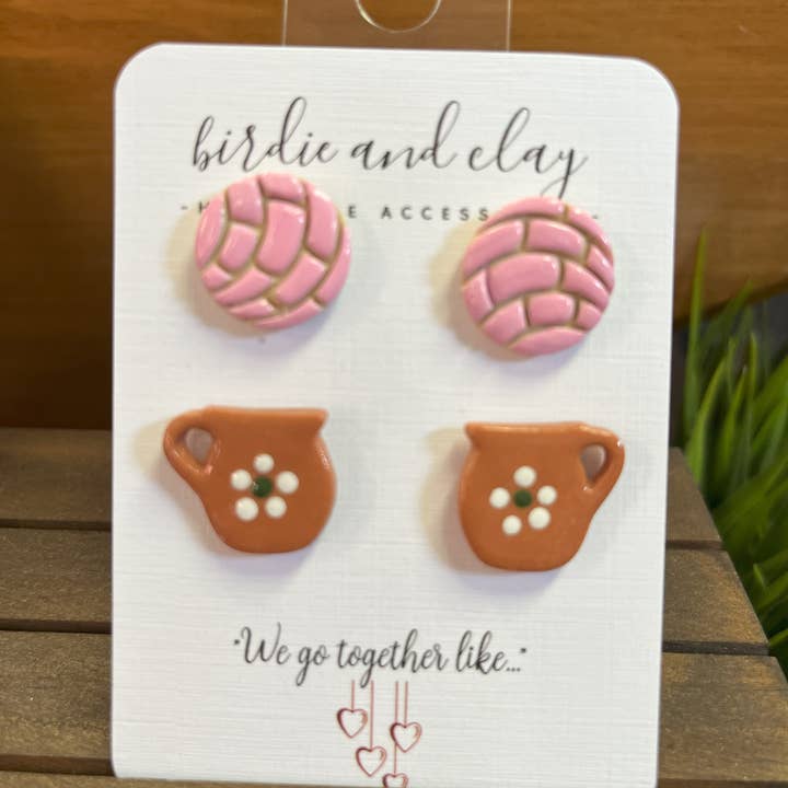Birdie & Clay - Wholesale Stud/Post Earrings - Concha and Jarrito Earrings3