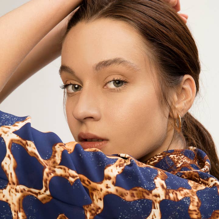 BAROQUE D.BLUE-LATTE for wholesale by Silk and River