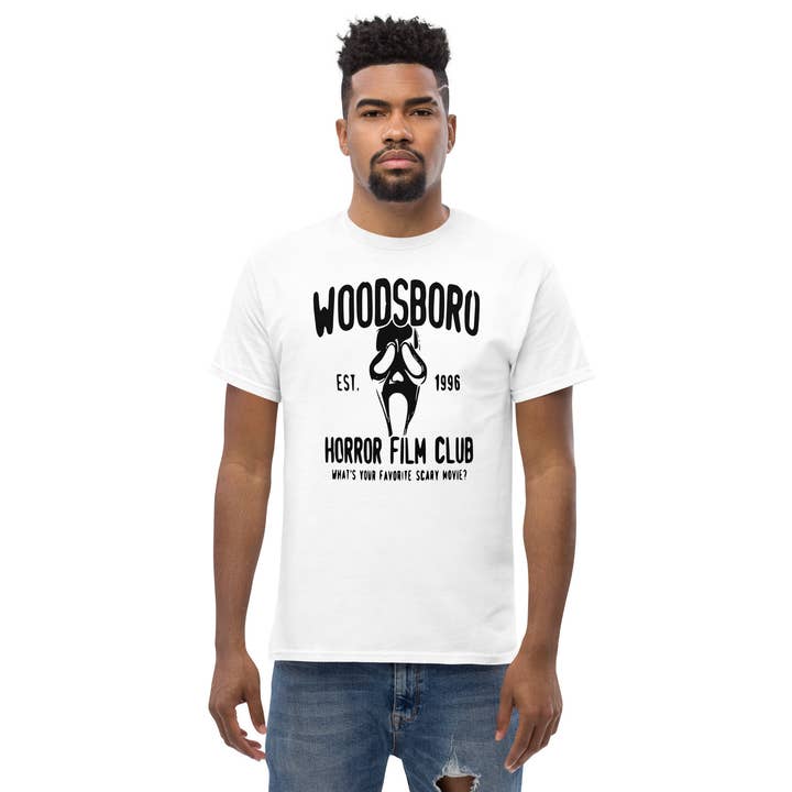 Woodsboro Horror Film Club Graphic Tee for wholesale by TheStashHouse