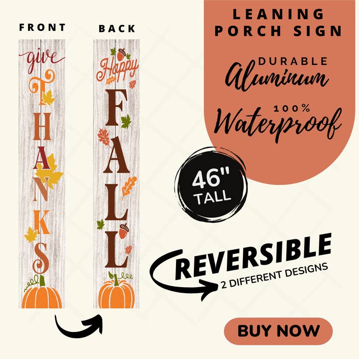 Fall Outdoor Decorations Porch Sign for wholesale by 9th Letter Press