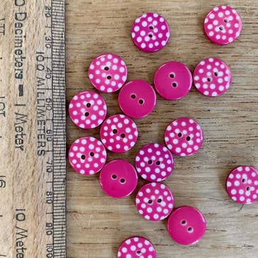 The Button Company - Wholesale Sewing button/snap - 100-008 - Spotty Buttons - 20L/13mm/1/2" - Pack of 1002