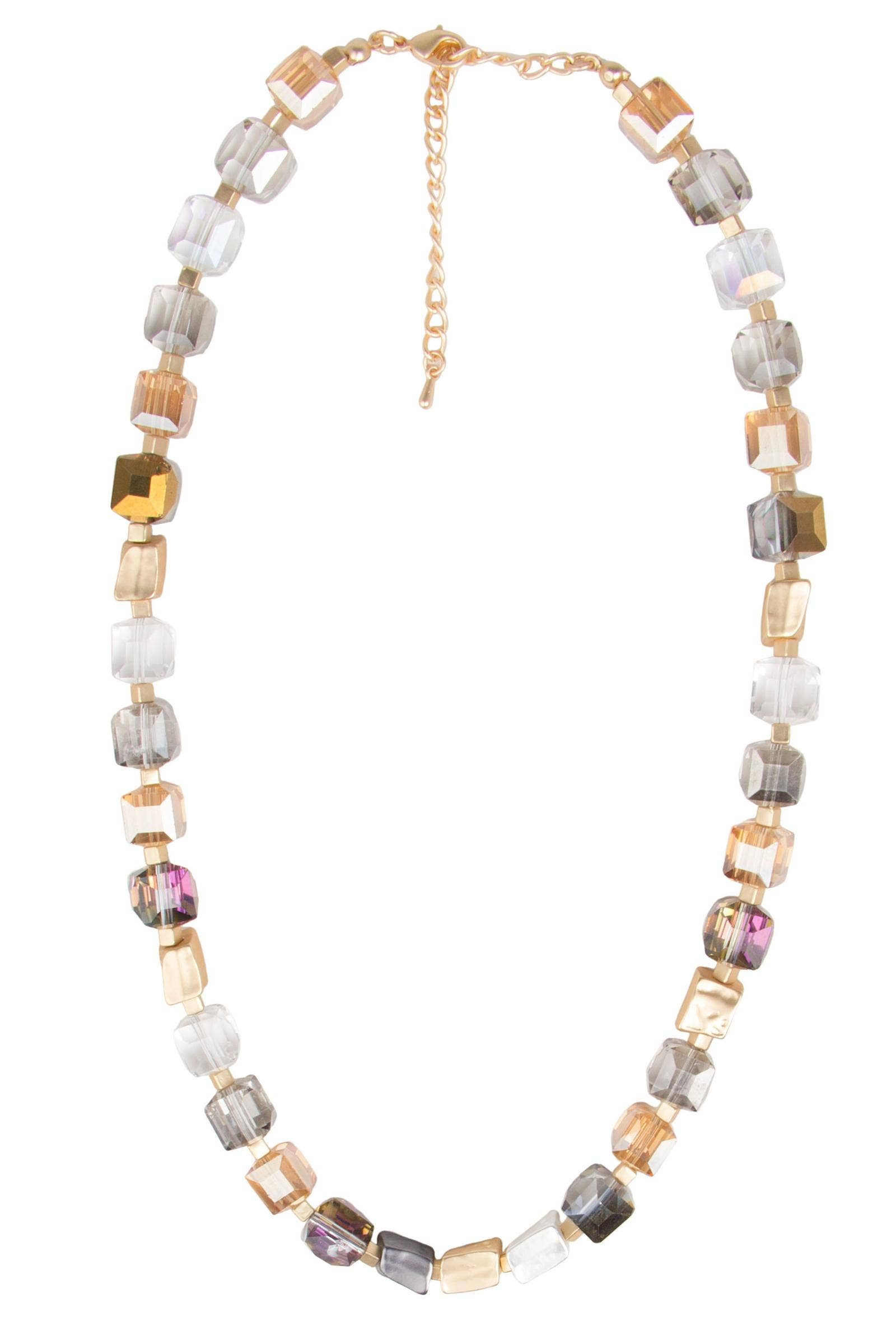 SAACHI - Wholesale Beaded/Pearl Necklace - Faceted Glass Bead and Stone Necklace5