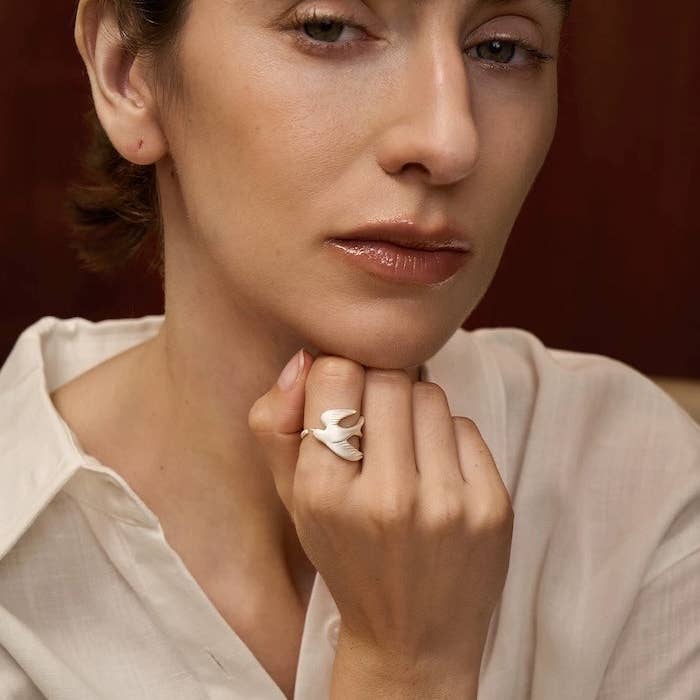 LanLivia – wholesale Cocktail/statement ring – Sterling Silver Heaven Bird Ring4