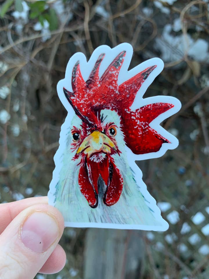Righteous Rooster Sticker for wholesale by Willough Designs