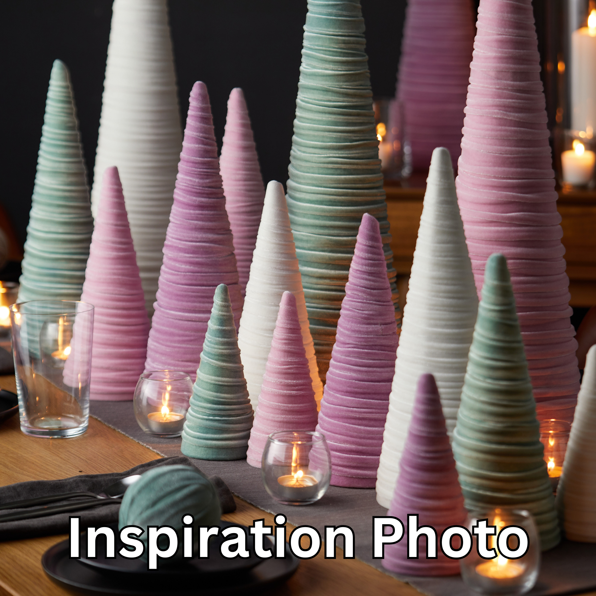 Your Heart's Content - Wholesale Decorative Tabletop Object - Trees Velvet Medium, Spring Accent Tablescape, Valentines15