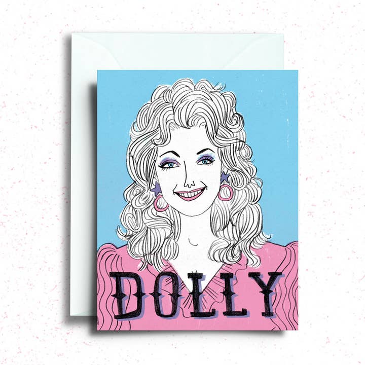 Dolly Parton Postkarte/Minidruck für den Großhandel von Katie Turner Illustration