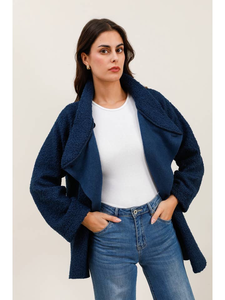 la maison des fibres naturelles – Engroshandel College-/baseballjakke – Kvinder – Kimono-stil jakke 09517 90% polyester 10% uld13