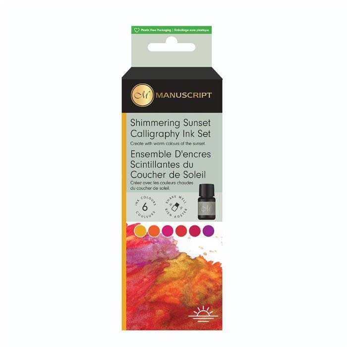 Manuscript – wholesale Ink pad – Manuscript Shimmer Ink (7ml) Pack of 6 - Sunset0