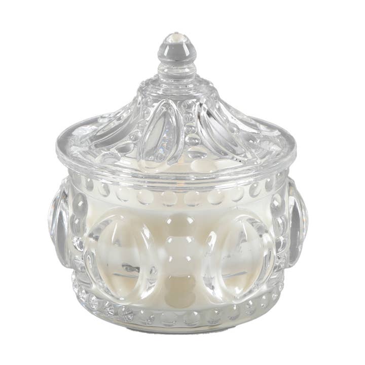 3.75" Glass Candle Vanilla Cloud 5 oz for wholesale by Flora Bunda Inc