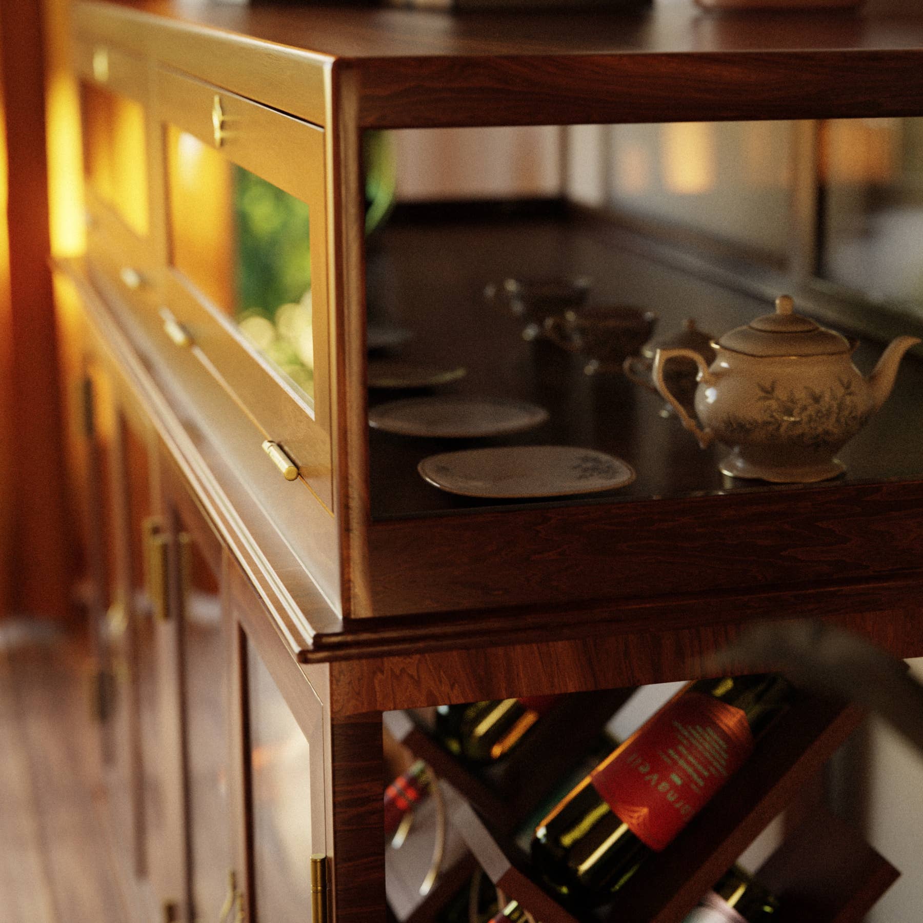 Natural Havana Display Cabinet - Rectangle for wholesale on Faire11