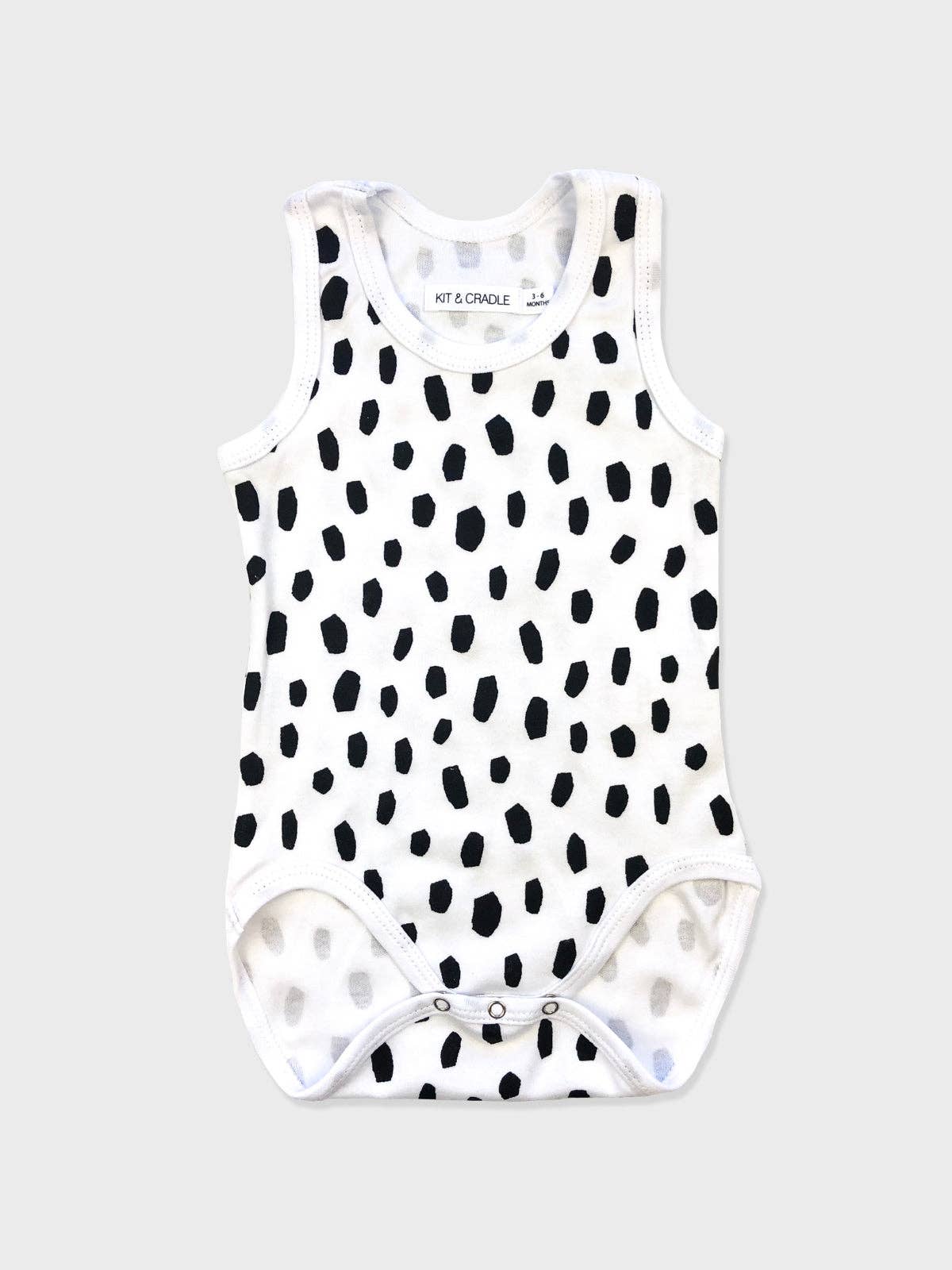 Kit & Cradle - Wholesale Bodysuit (non-footed) – Baby - Singlet Bodysuit - Black Cheetah