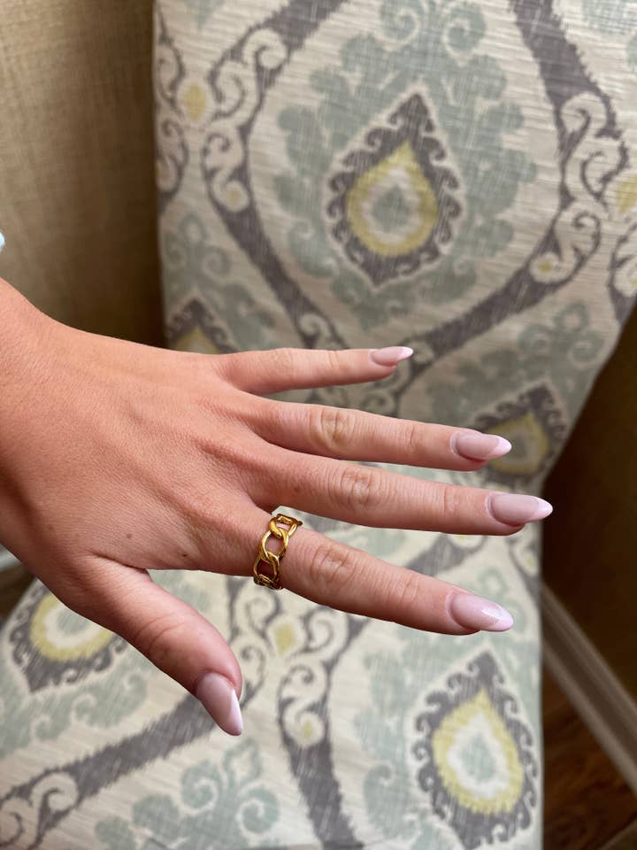 verstellbarer kubanischer Ring aus Edelstahl für den Großhandel von bubs & sass