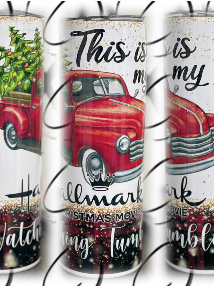 Gobelet mince de 20 oz pour regarder un film de Noël de Hallmark pour la vente par CMD Wholesale