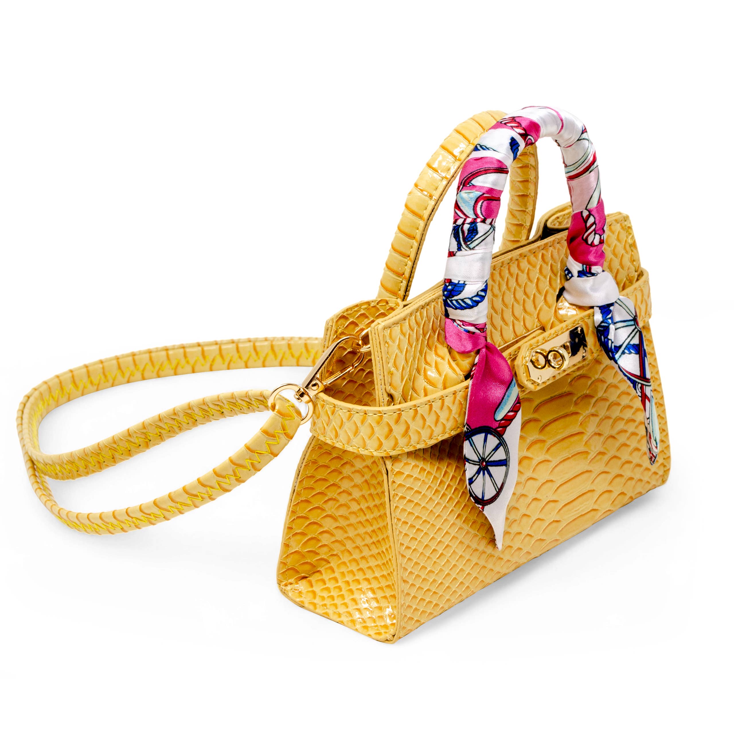 Tiny Treats and ZOMI GEMS - Wholesale Shoulder Bag - Kids - Vivid Crocodile Scarf Handbag6
