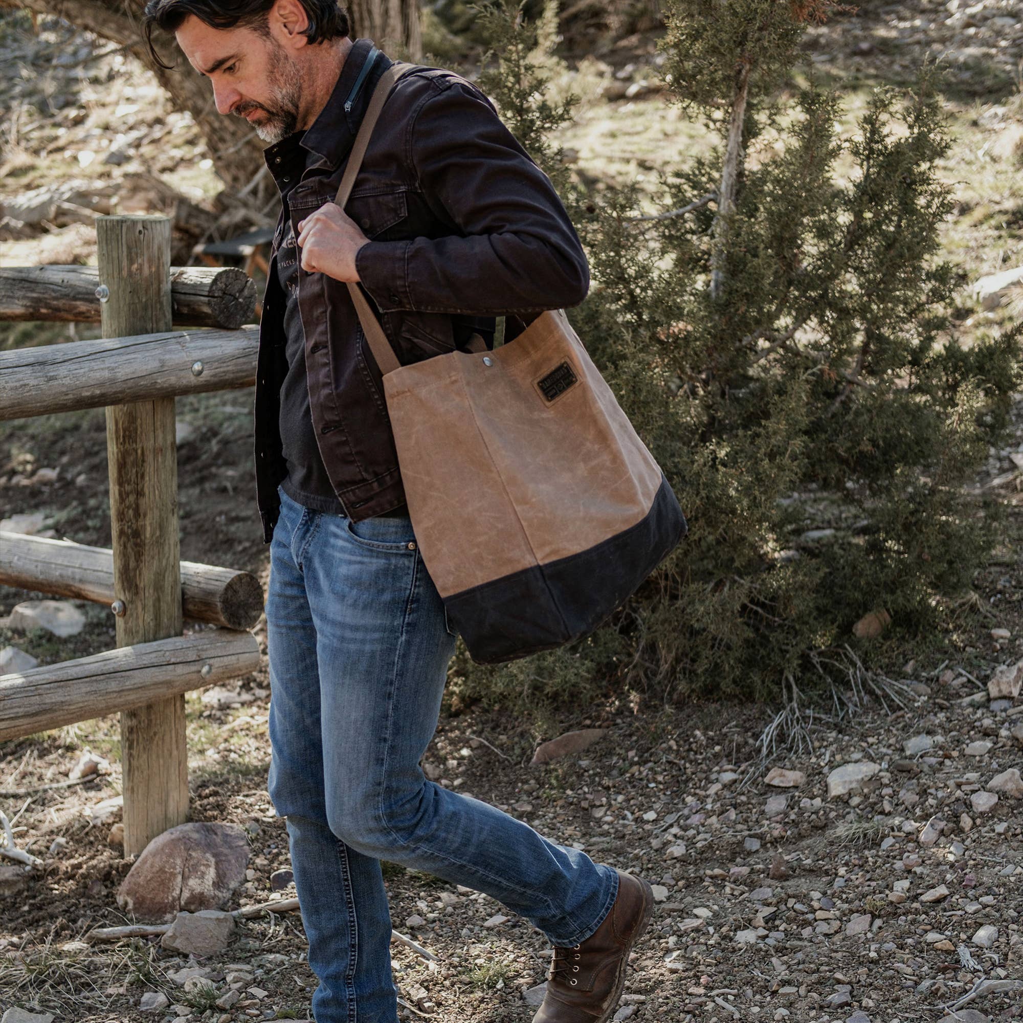 Barebones - Wholesale Tote Bag - Unisex - Neelum Oversized Tote Bag -Waxed Canvas Bag7