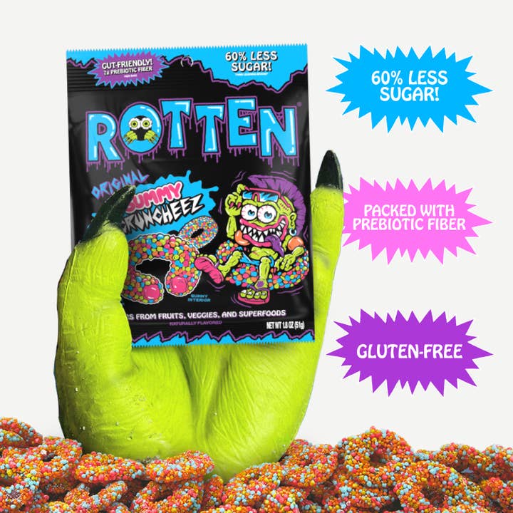 Rotten Candy - Wholesale Gummy - NEW Original Gummy Cruncheez 1.8oz - 8 Pack