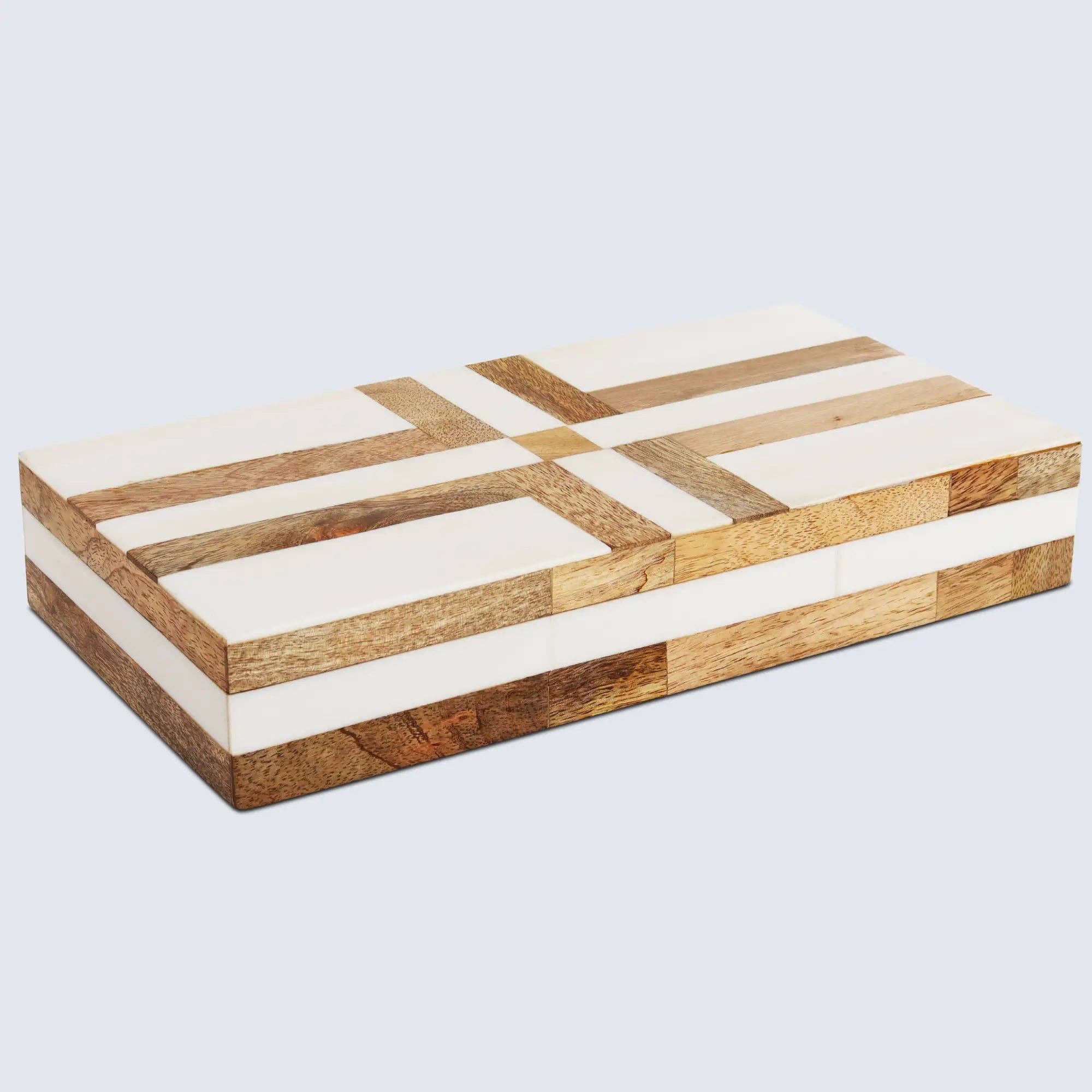 Muqeem & Brothers - Wholesale Decorative Box - Patisserie Delight Resin Wood Inlay Storage Box Art6