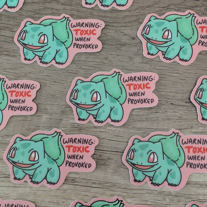 Sadsquatch - Wholesale Sticker - Bulbasaur - Cute Pokemon Nintendo Game Vinyl Sticker1