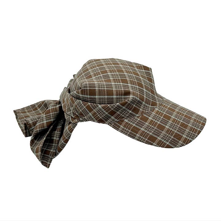 Sensibling Corp. - Wholesale Baseball Cap - Women's - Plaid Bow Back Scarf Baseball Cap7