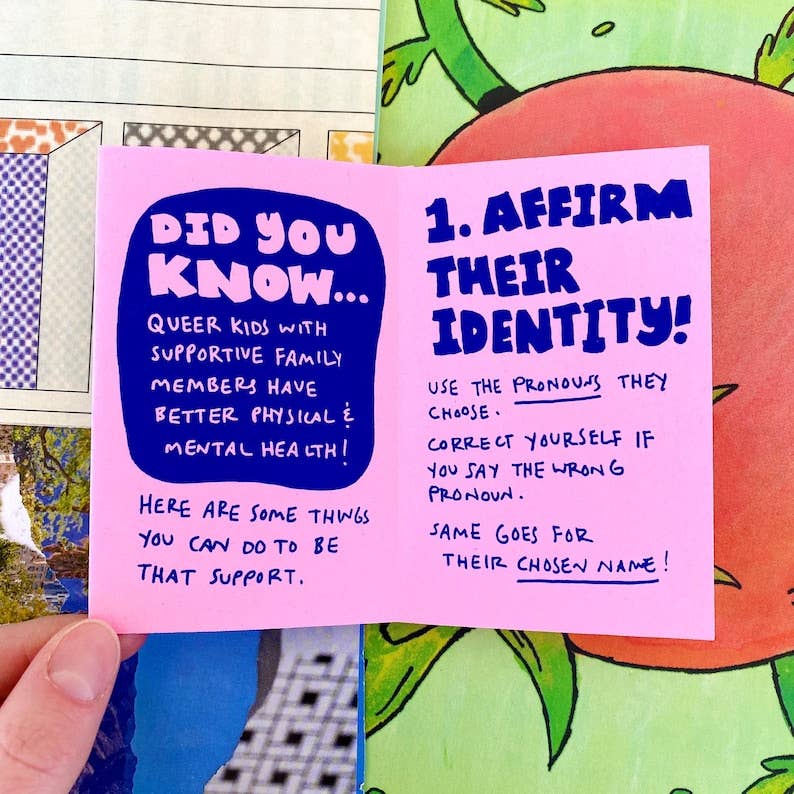 Pleasure Pie - Wholesale Book - Adult - How To Support Your Queer Kid zine | LGBTQ+ Gay Lesbian Bisexual Pansexual Trans youth parent1