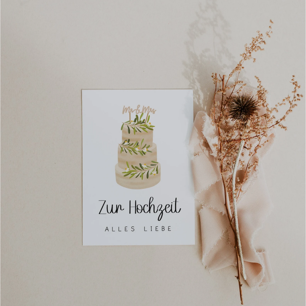 Tilda&Theo - Wholesale Postcard - Postcard “Wedding cake”1