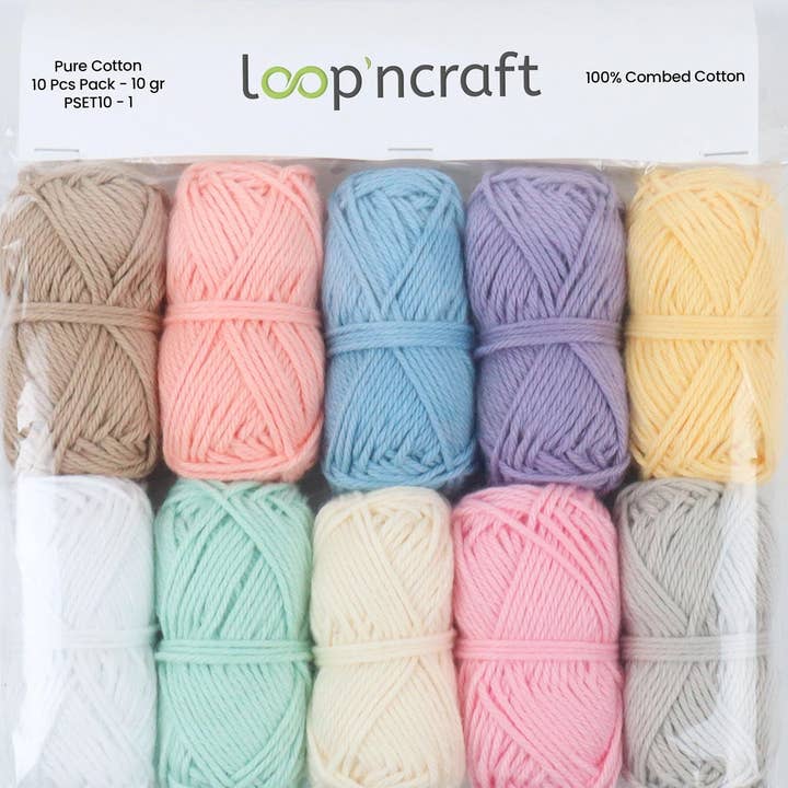 Mix Colors Amigurumi Yarn Set, Mercerized Cotton 10X10G for wholesale on Faire1