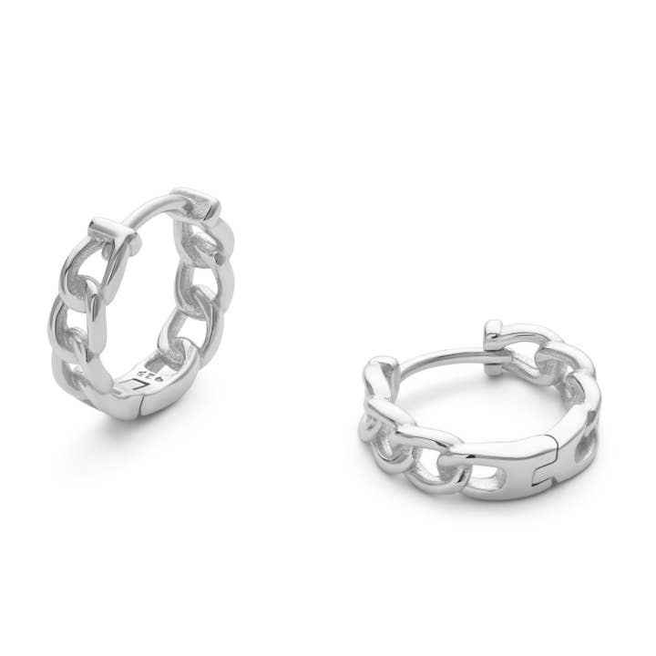 Sterling Silver Chain Hoops for wholesale by Elk & Bloom