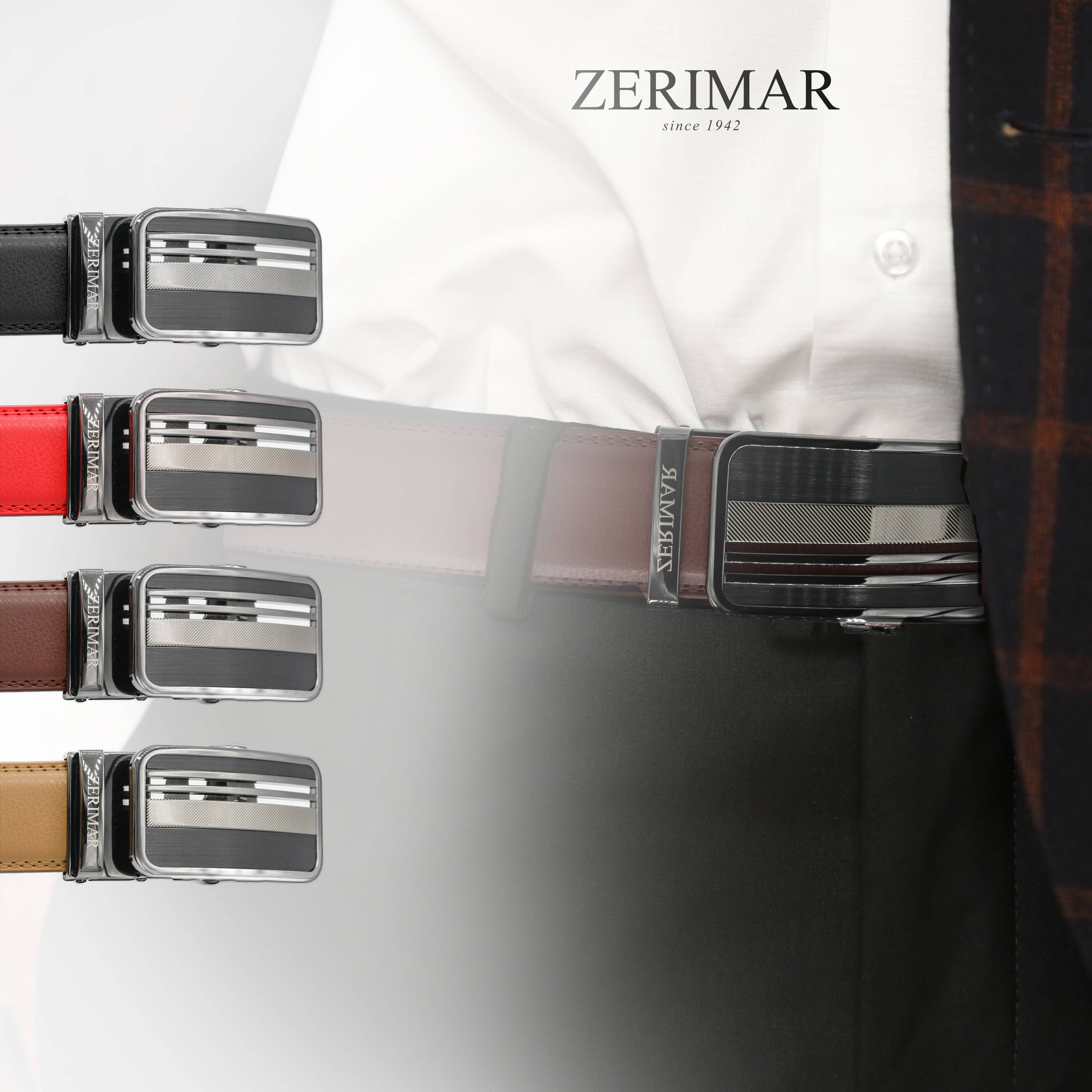 Zerimar 1942 - Wholesale Belt - Men's - Men's Belt with automatic buckle Leather belt Width 3.5 cm15