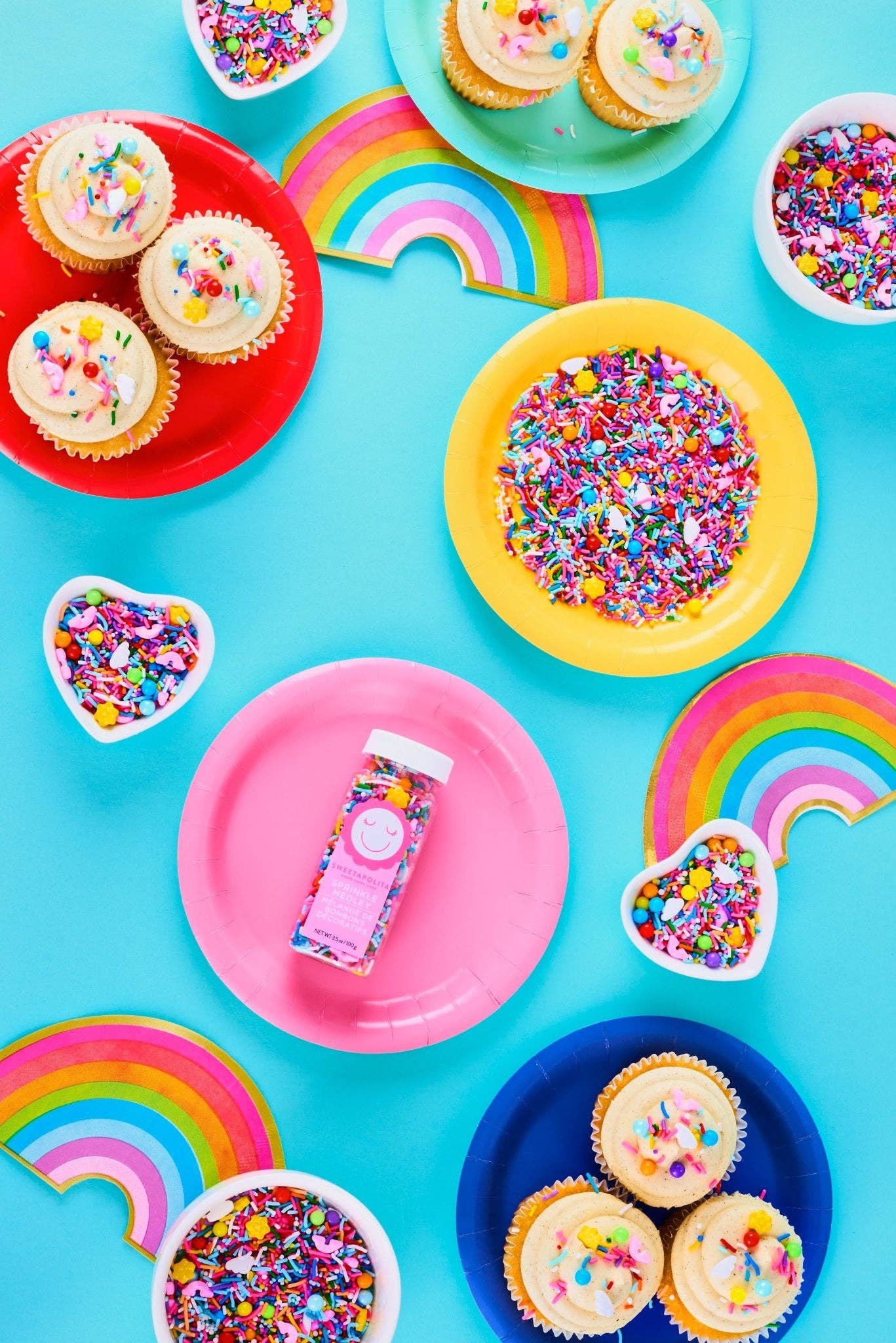 Sweetapolita - Wholesale Sprinkles - Double Rainbow Sprinkle Medley - US1