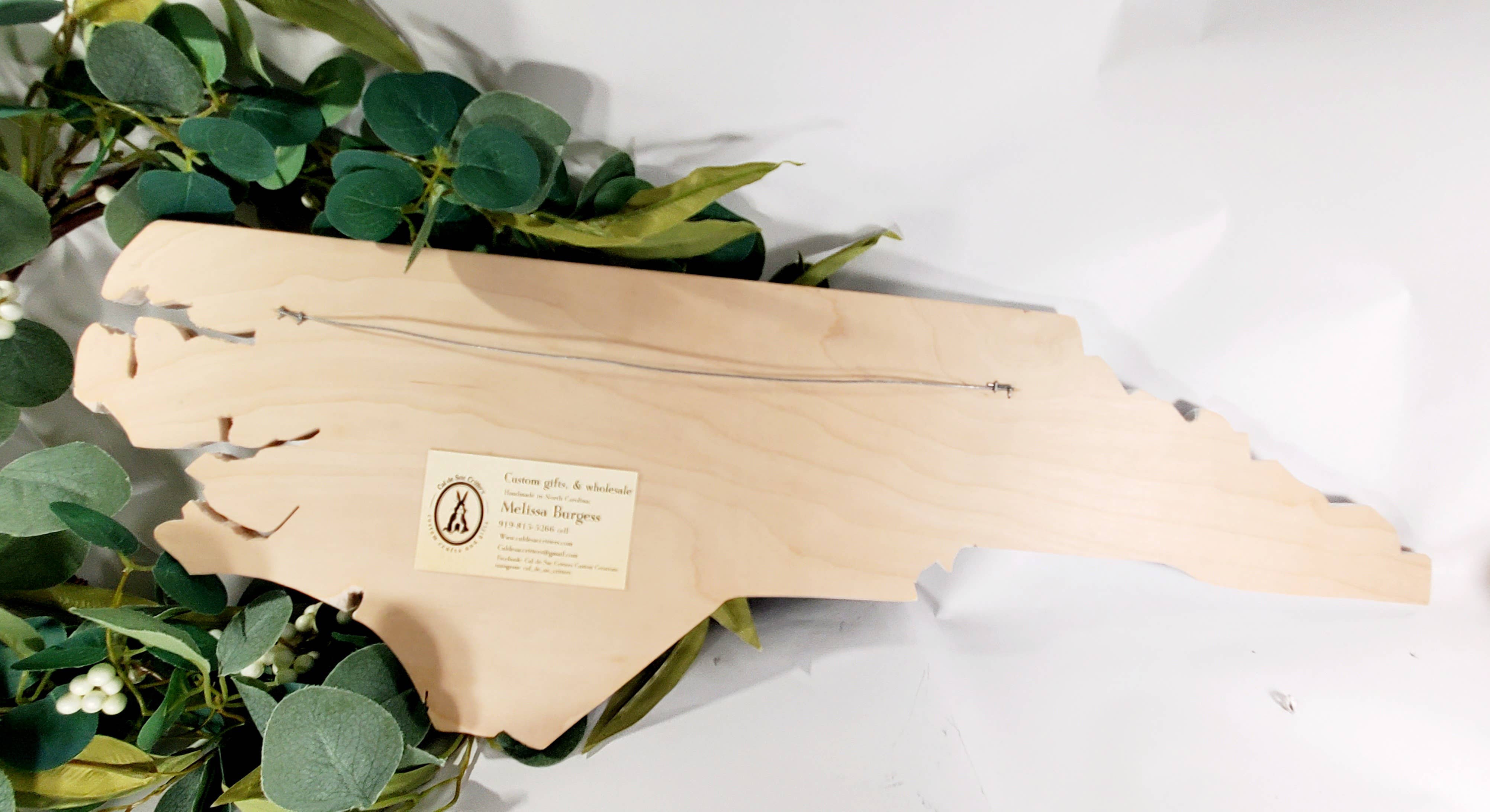 Cul de Sac Critters - Wholesale Wall Accent - 2ft Custom Town or home, North Carolina State Solid wood1