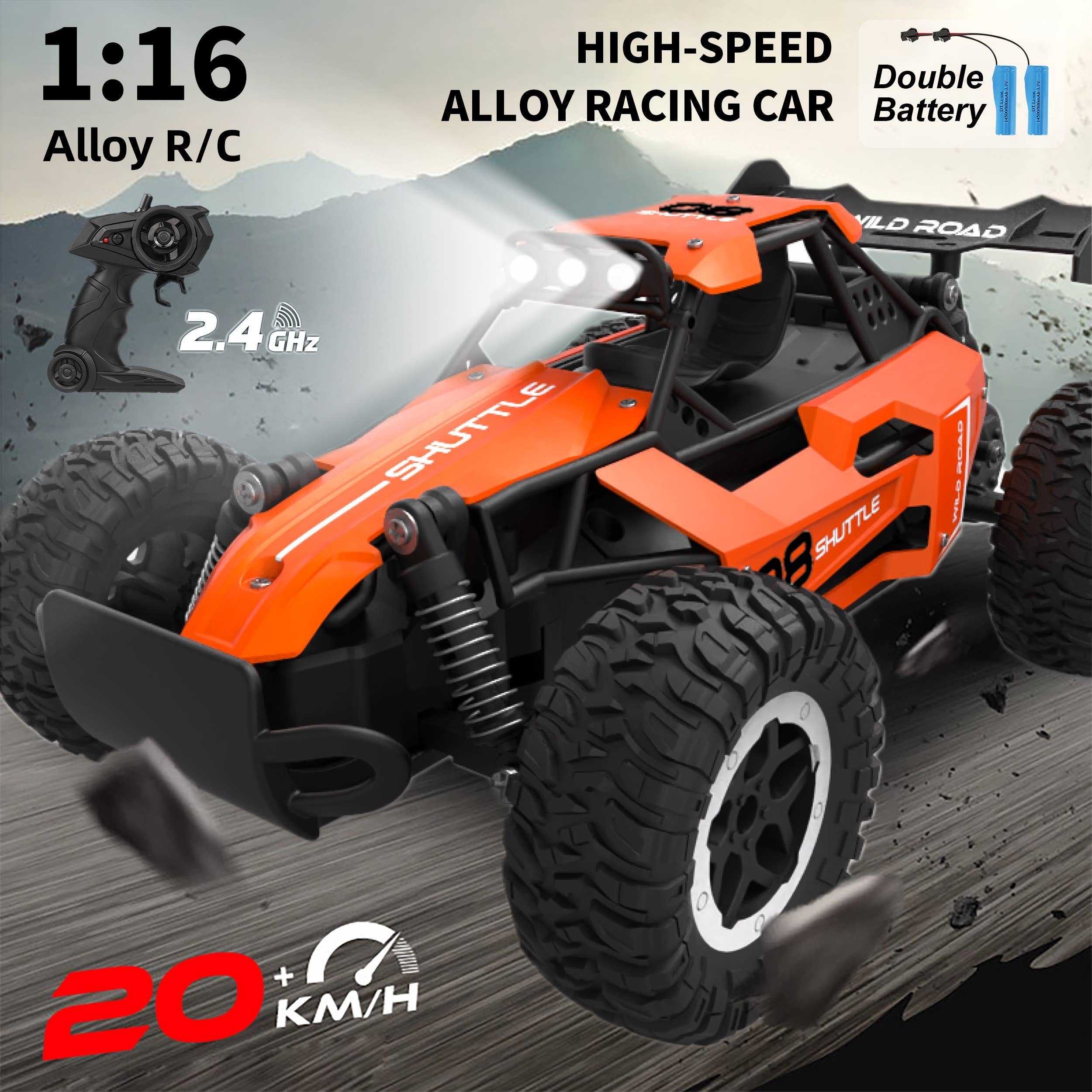 Shop Celino - Wholesale Toy Car/Truck - Kids - High-Speed 1:16 RC Car, 20 Km/h, USB Rechargeable, Off-Road6