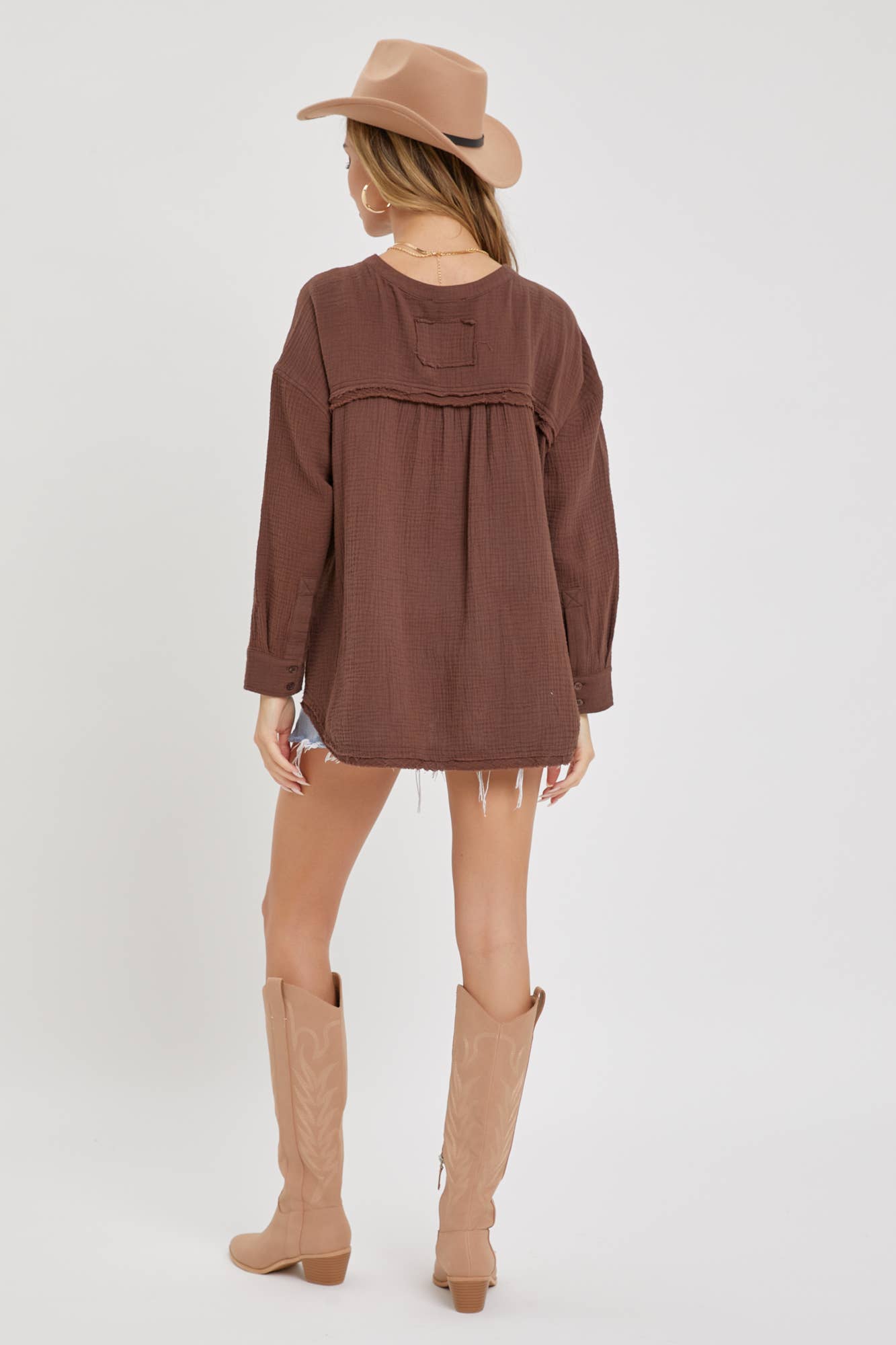 Sweet Lovely by Jen – wholesale Buttoned-down shirt – Women's – SW1507 BUTTON DOWN TOP6