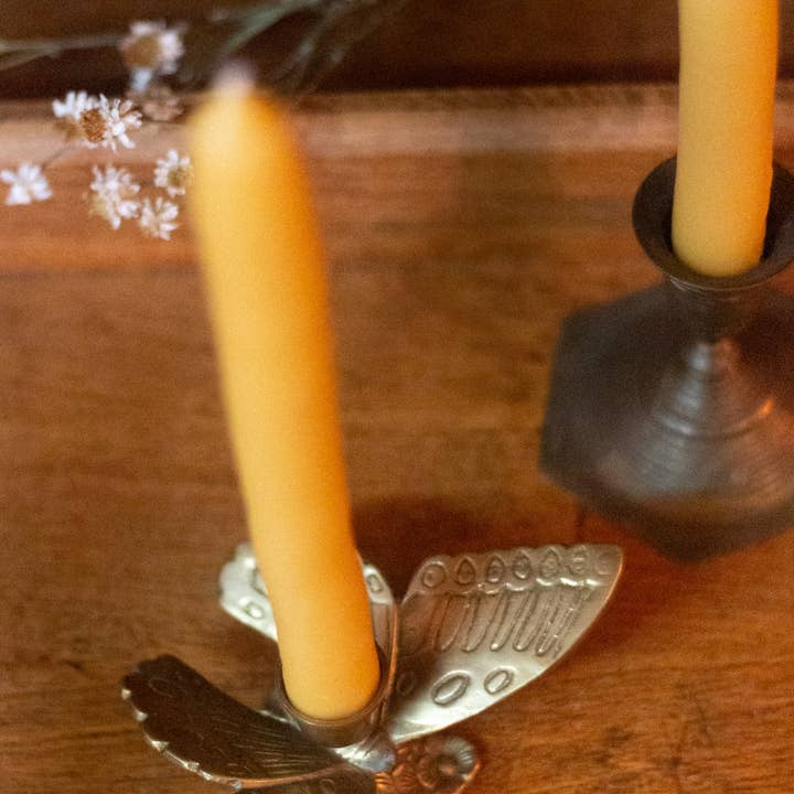 The Ramblin' Bee - Wholesale Tapered candle/candlestick - Hand Dipped Beeswax Taper Candle0