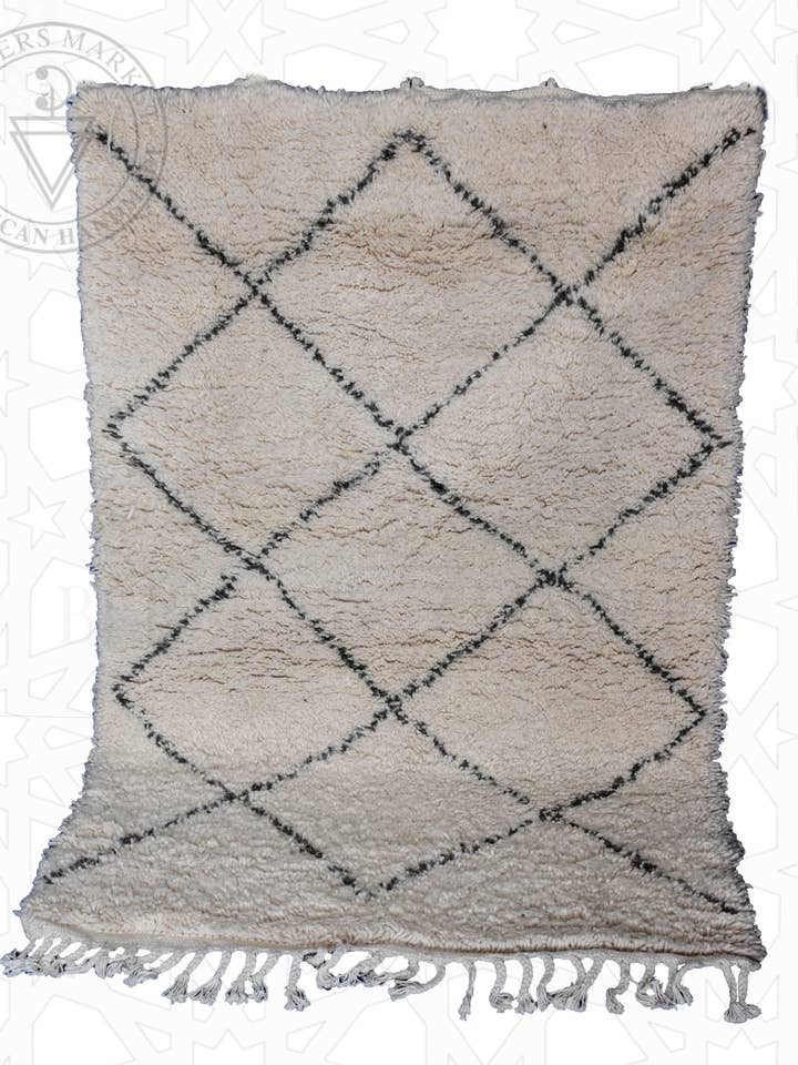 Beni ourain marokkansk tæppe for engroshandel hos Berbers Market