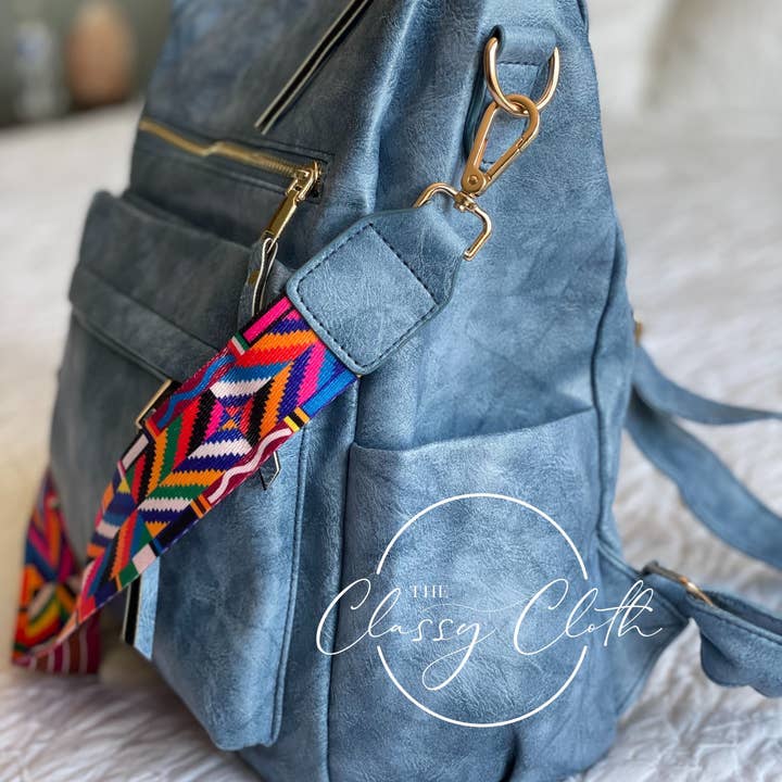 The Classy Cloth WS - Wholesale Backpack - Women's - Chloe Convertible Backpack - Brilliant Blue - Hip Hippie RTS7