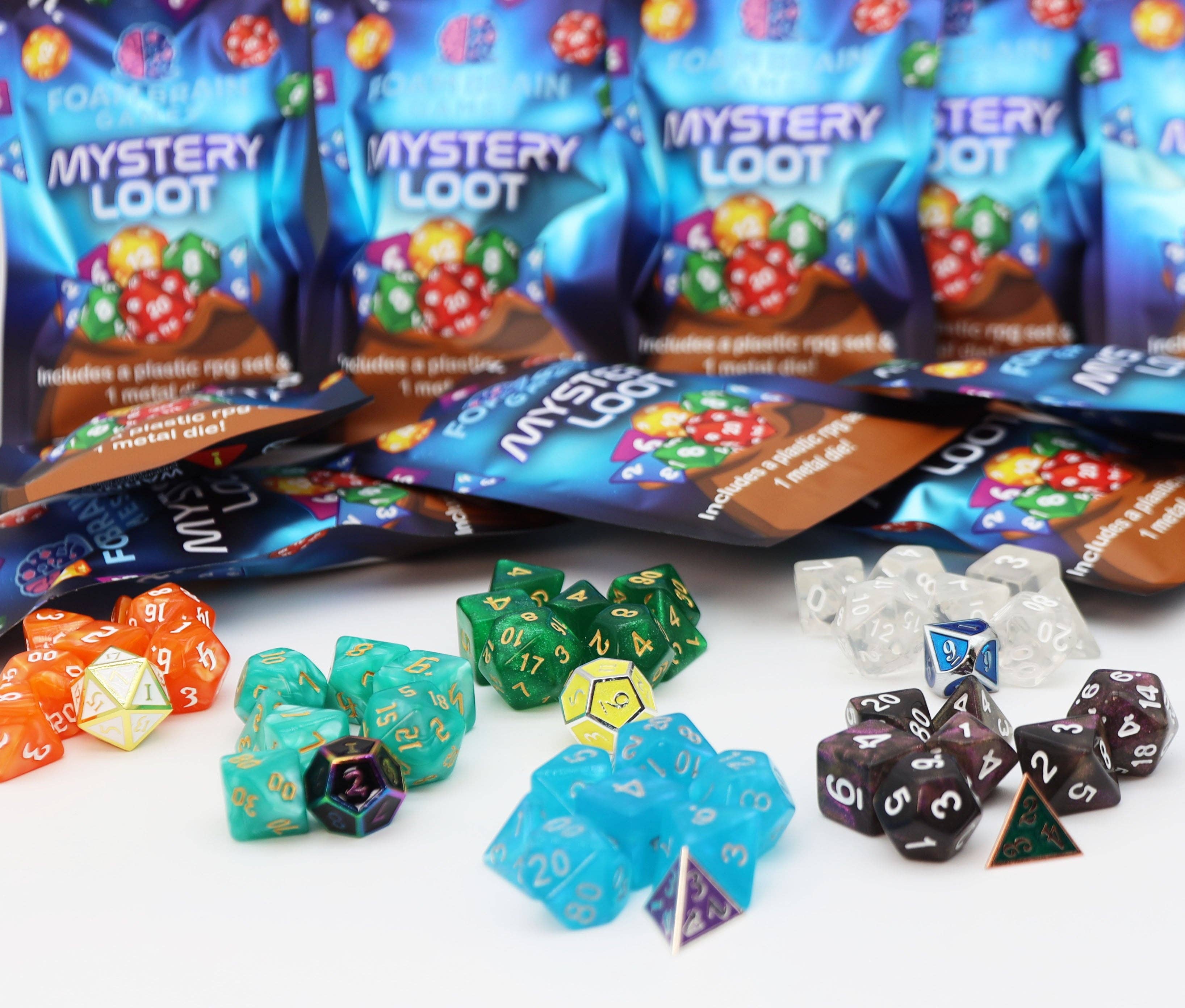 Foam Brain Games - Wholesale Dice - Mystery Loot: Plastic RPG Dice Set & Bonus Metal Die13