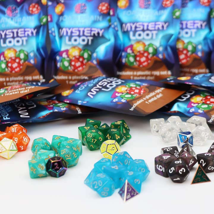 Foam Brain Games - Wholesale Dice - Mystery Loot: Plastic RPG Dice Set & Bonus Metal Die13