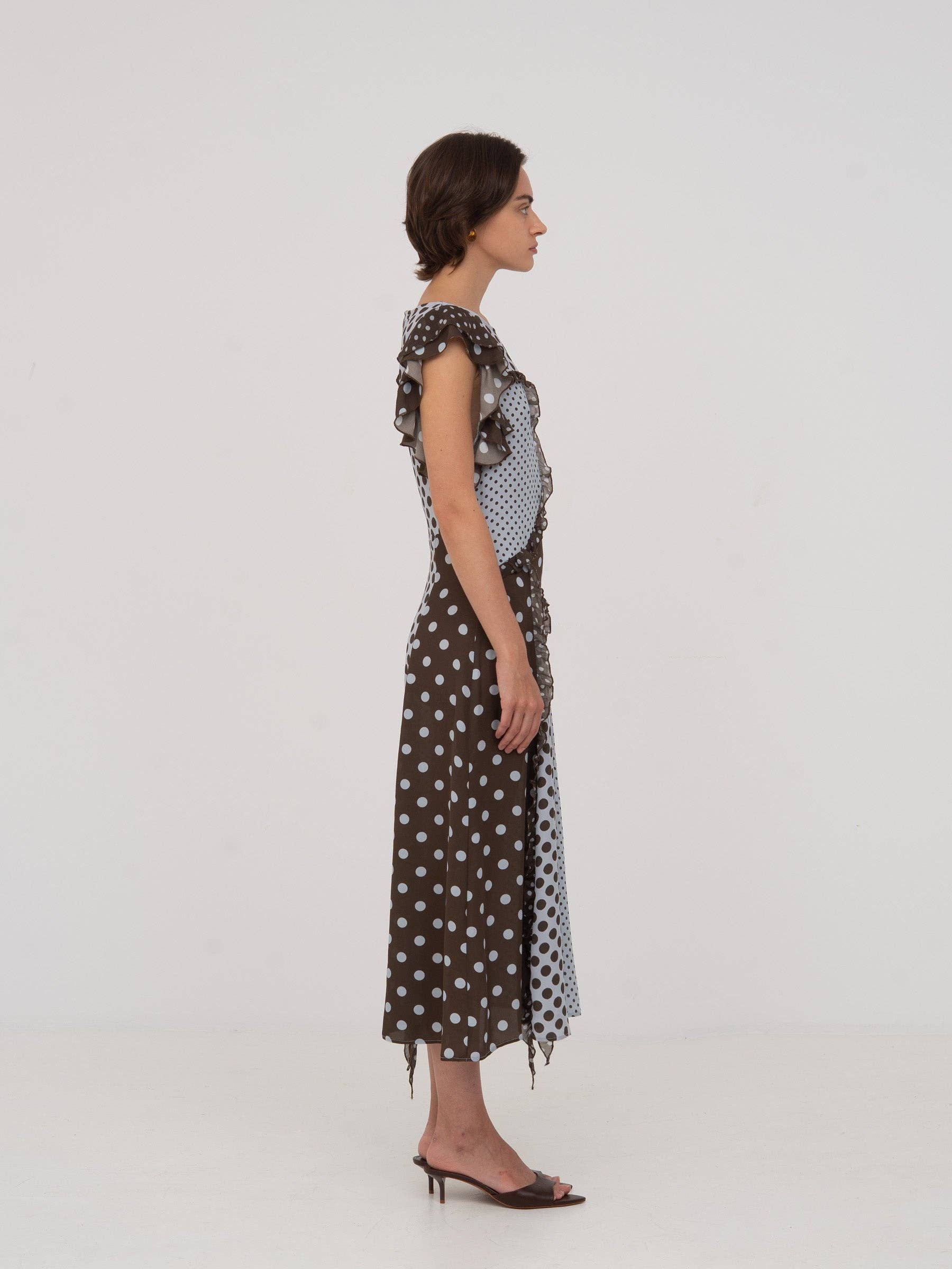 CARMEN SAYS - Wholesale Dress - Women's - Vestido azul de lunares3