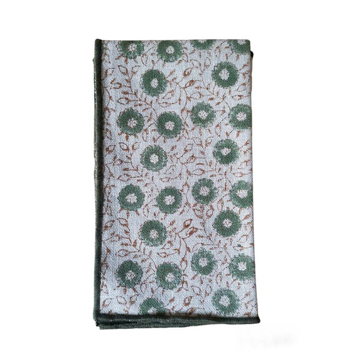 Nayda Diaries - Wholesale Tea Towel - Floral block beige kitchen towel1