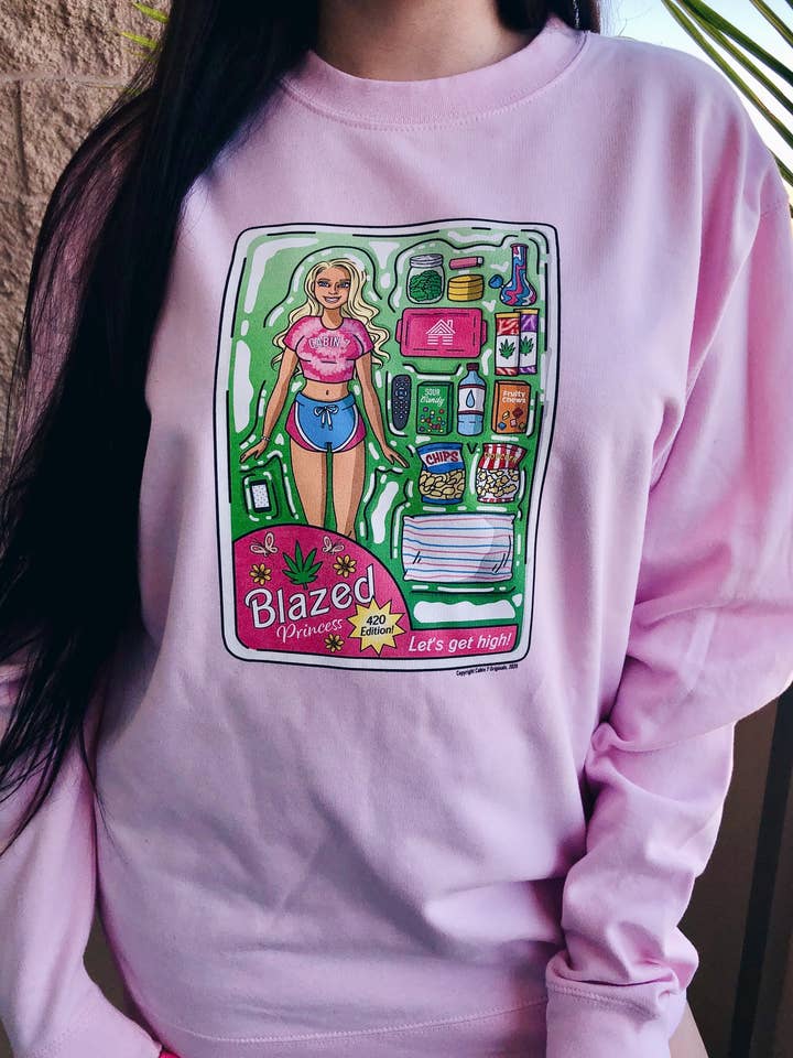 Cabin 7 Originals - Vente Sweat-shirt à imprimés – femme - Sweat ras du cou Blazed Princess