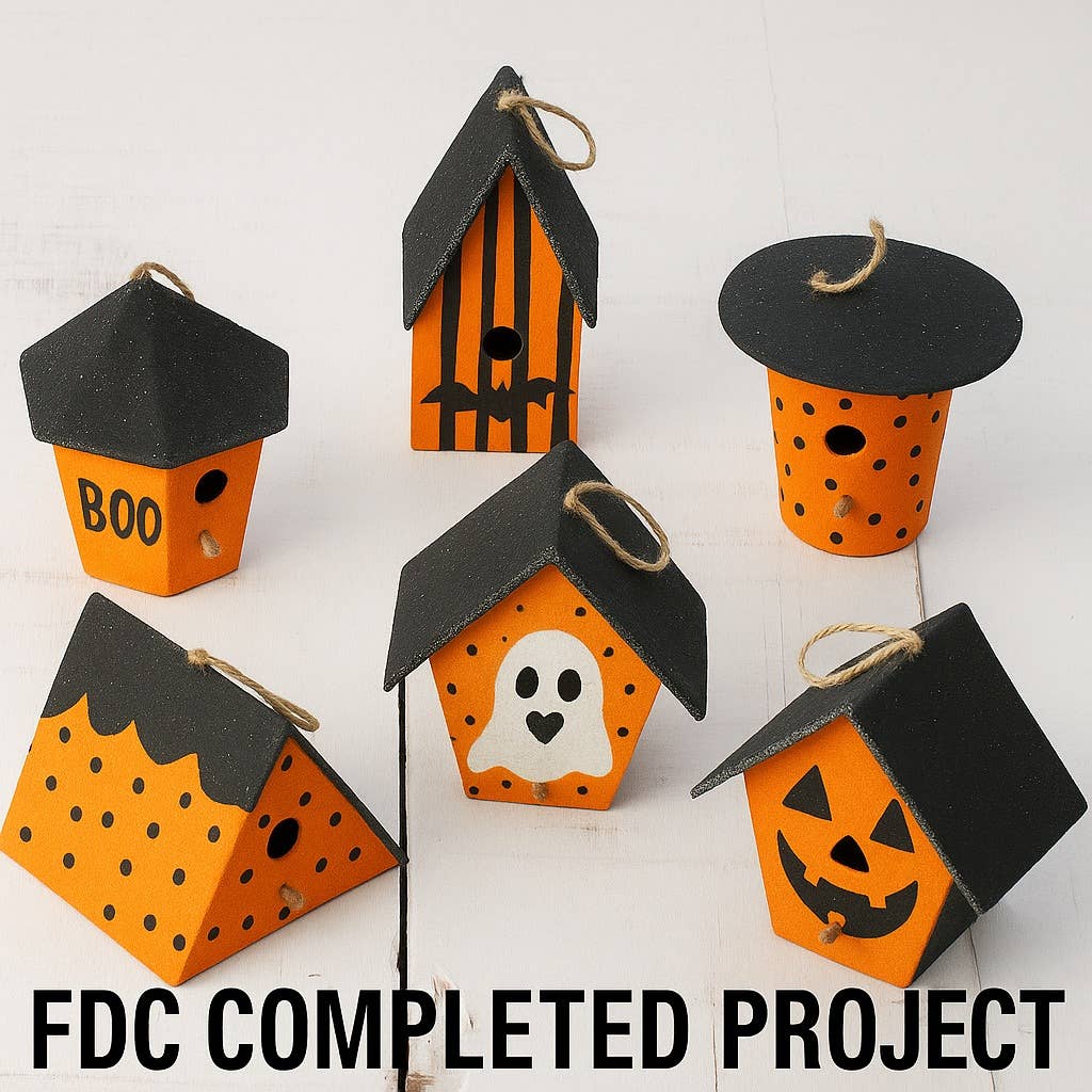 Factory Direct Craft - Vente Papier mâché - Nichoirs en papier mâché préfabriqués (ensemble de 6)3