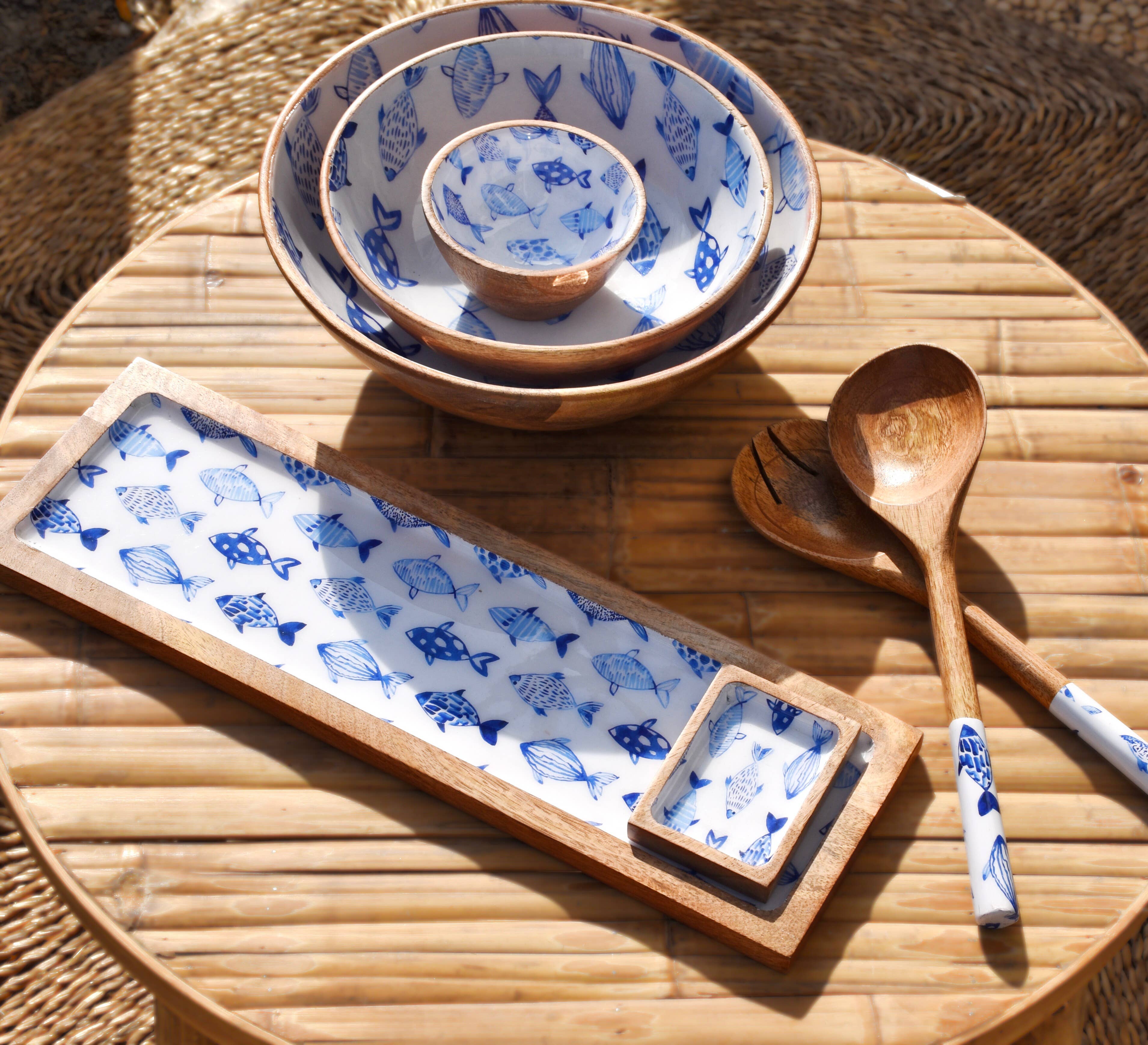 Maya Mallorca - Wholesale Serve Bowl - MEDIUM MANGO WOOD BOWL -FORMENTERA