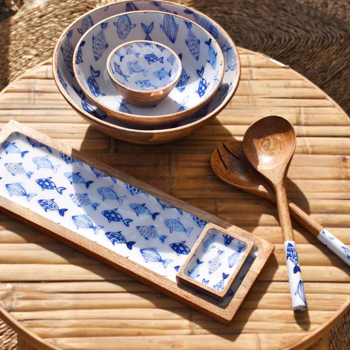 Maya Mallorca - Wholesale Serve Bowl - MEDIUM MANGO WOOD BOWL -FORMENTERA0