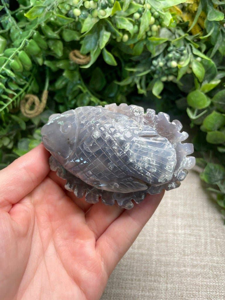 Copper Ashes - Wholesale Spiritual Stone/Crystal - Moss Agate Fish0