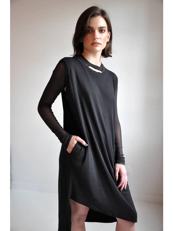 BLACK Mesh Ayla Shrug for wholesale on Faire6