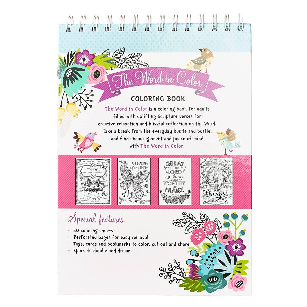 Christian Art Gifts - Wholesale Coloring & Activity Book - Adult - Coloring Book Wirebound The Word in Color1