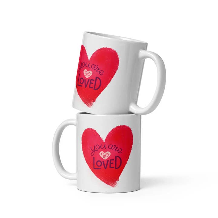 Tasse à café Saint-Valentin Tu es aimé 11, 15, 20 oz pour la vente par Sweet South Design