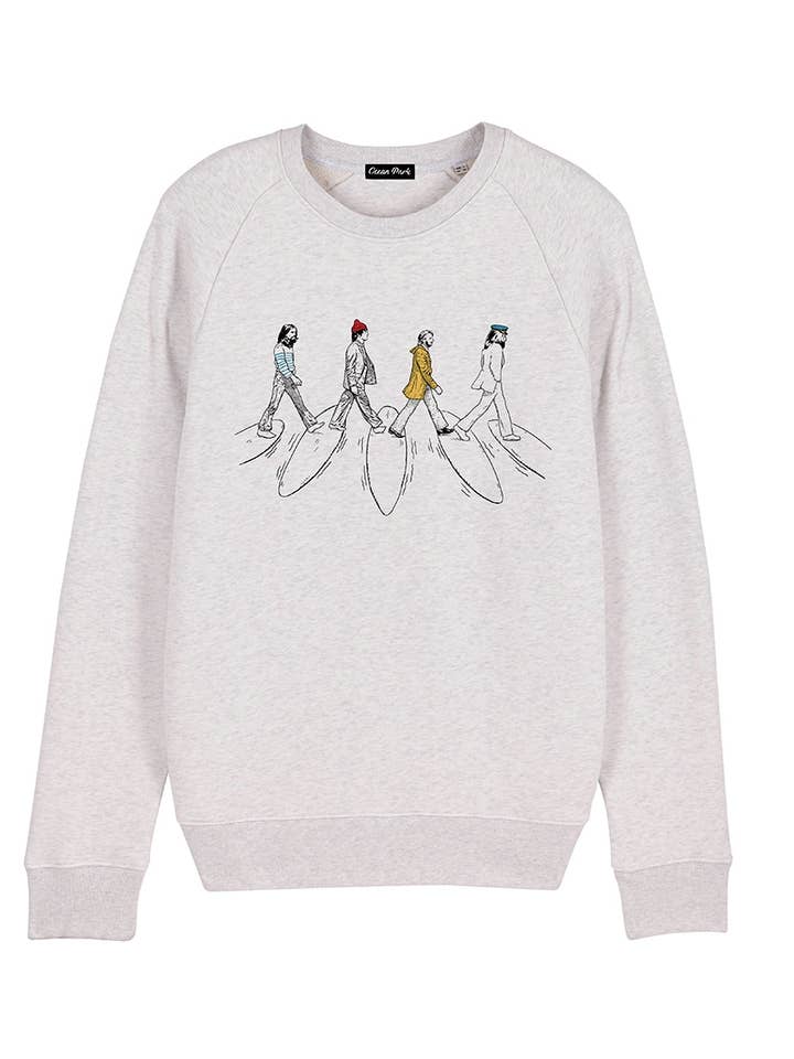 Sweatshirt SURF ROAD Ecru for wholesale by Ocean Park