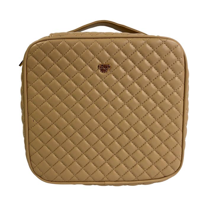PurseN (new) - Wholesale Makeup/Cosmetic Bag - Mini Diva Makeup Case - Nude Quilted