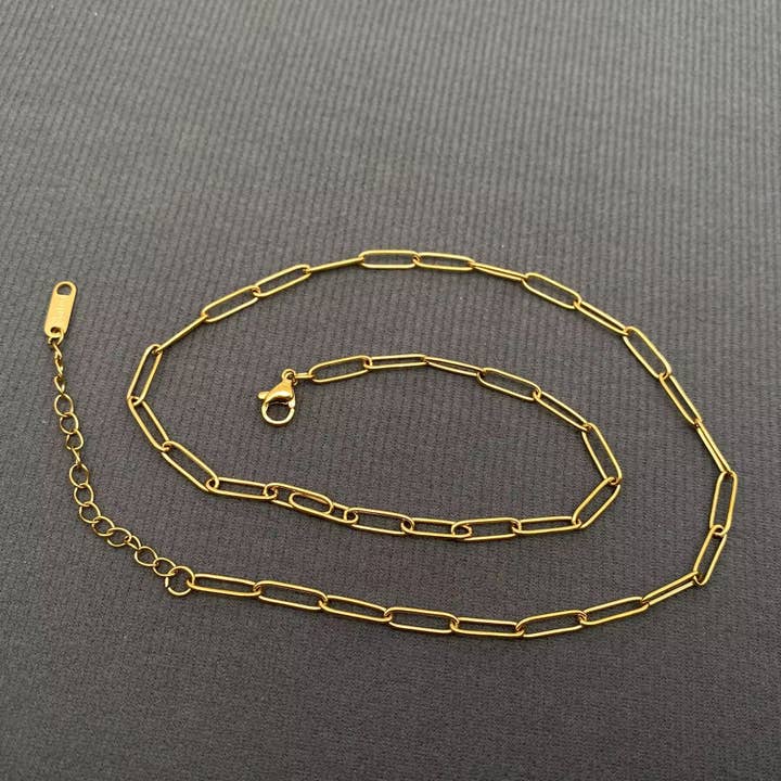 Mio Queena - Wholesale Extender Chain - DIY Accessories for Necklaces 18K Golden S.Steel Chain - FGS10